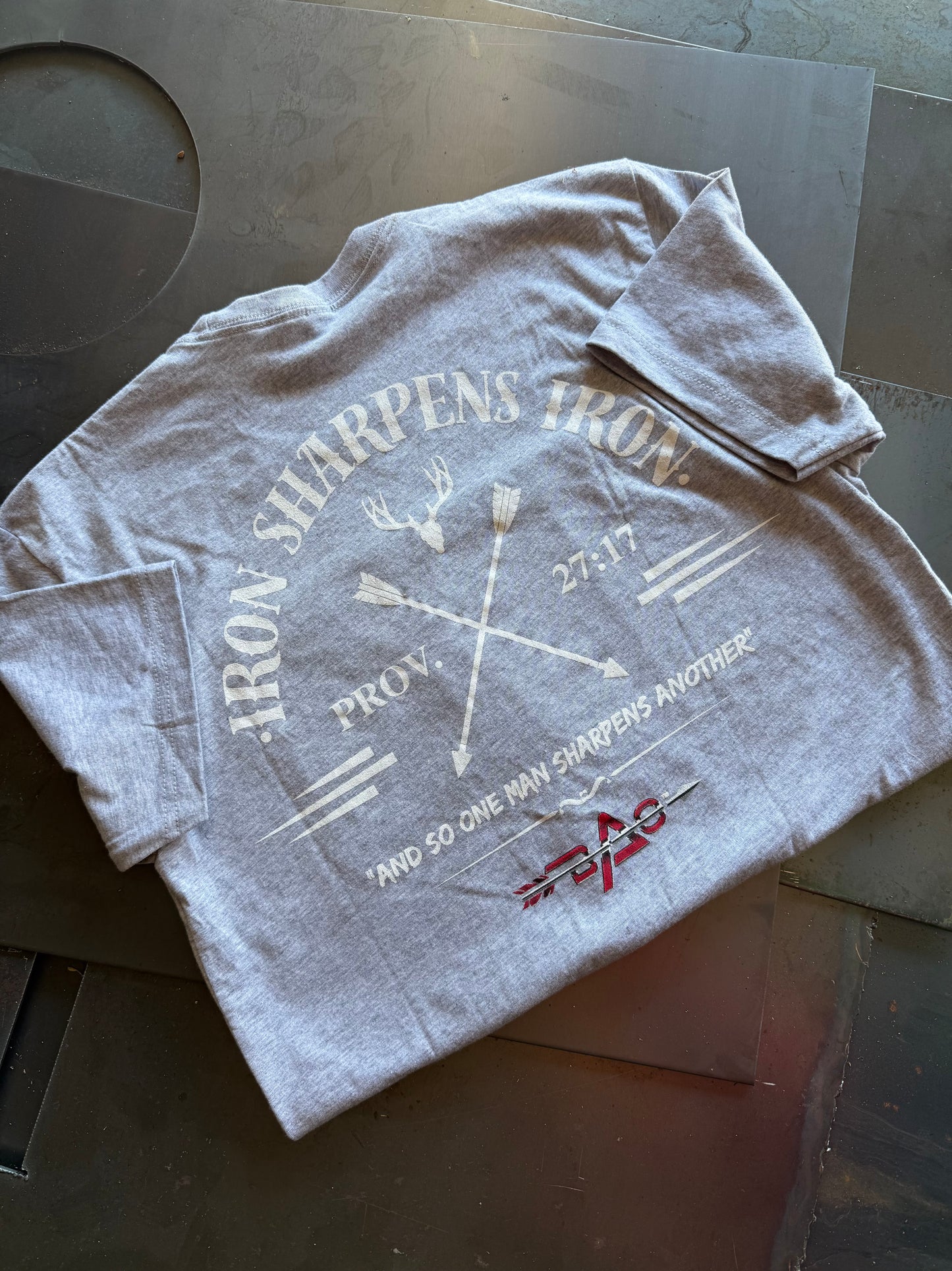 Iron Sharpens Iron Gray T shirt