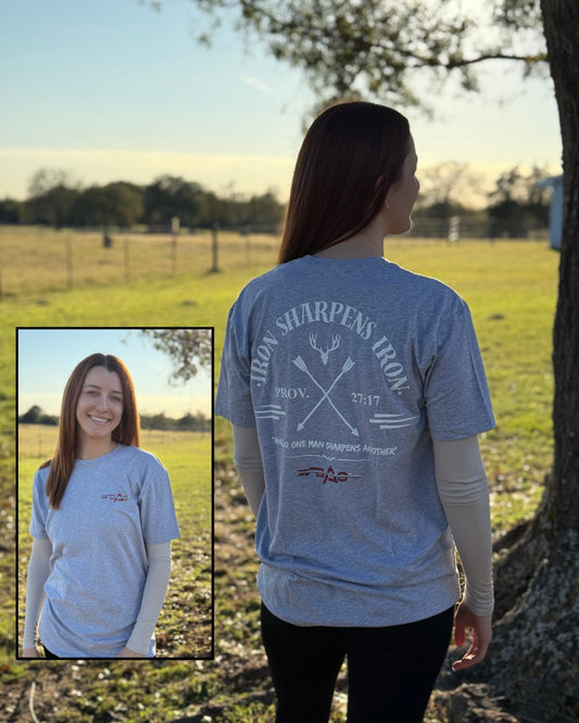 Iron Sharpens Iron Gray T shirt